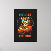 Toile Attitude de gros chat (Recto)