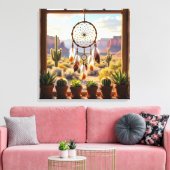 Toile Attrape-rêves, canyons du désert, cactus (Insitu(Salon))