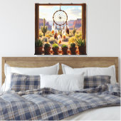 Toile Attrape-rêves, canyons du désert, cactus (Insitu(Chambre))