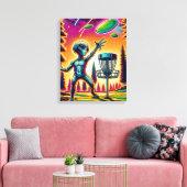 Toile Attrapez la brise | Alien Disk Golf (Insitu(Salon))