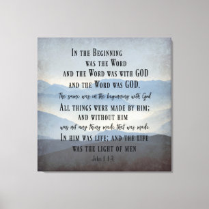 Toile Au début de la Bible du KJV Verse