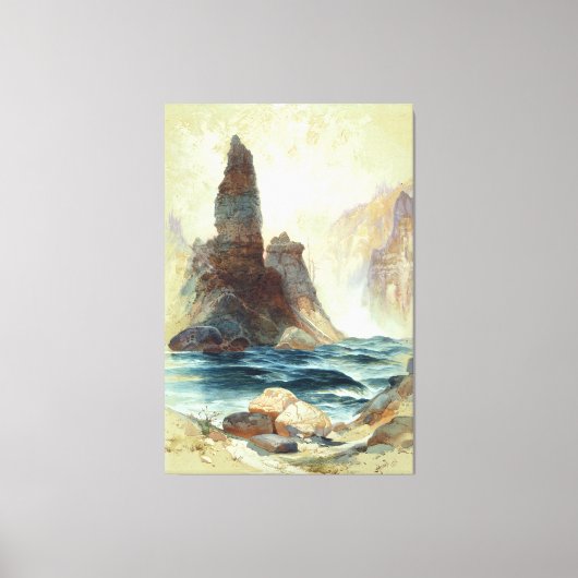 Toile Au-dessus de Tower Falls, Moran, 1872 (Recto)