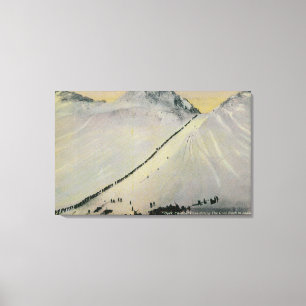 Toile Au-dessus du col Chilkoot pendant la ruée vers l'o