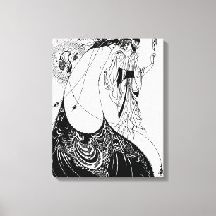 Toile Aubrey Beardsley La jupe du paon Art nouveau