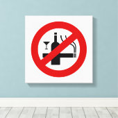 Toile AUCUN Fumeur ⚠ THÉ ⚠ (Insitu (Plancher de Bois))