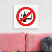 Toile AUCUN Fumeur ⚠ THÉ ⚠ (Insitu(Salon))
