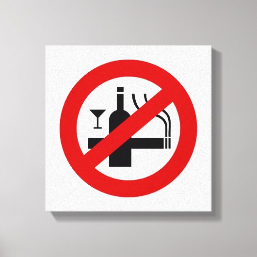 Toile AUCUN Fumeur ⚠ THÉ ⚠ (Recto)