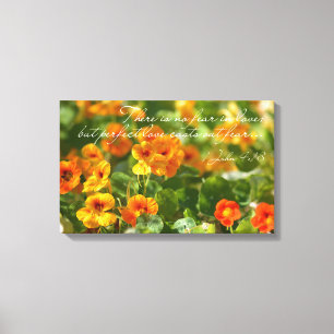 Toile Aucune crainte en photo chrétienne de fleur de