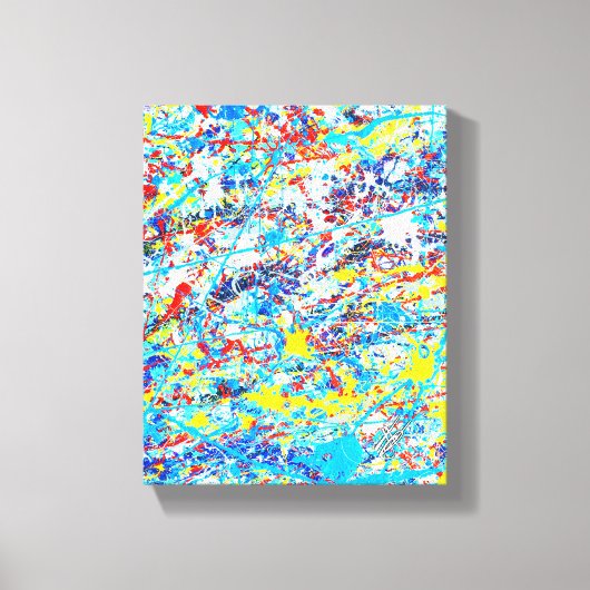 Toile Aucune vision requise Abstrait coloré éclaboussé (Recto)