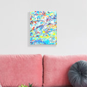 Toile Aucune vision requise Abstrait coloré éclaboussé (Insitu(Salon))