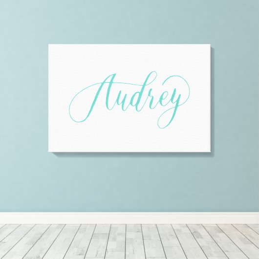 Toile Audrey - Moderne Calligraphie Nom Design (Insitu (Plancher de Bois))
