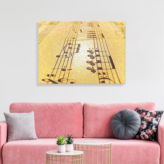 Toile Augmenter Les Notes De Musique (Insitu(Salon))