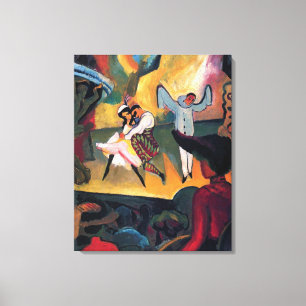 Toile Auguste Macke - Danseuses russes de ballet sur scè