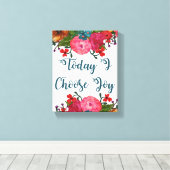 Toile Aujourd'hui, je choisis Joy | Inspirationnel (Insitu (Plancher de Bois))