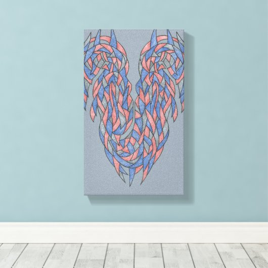 Toile Aura Shift – Soft Gradient Abstract Canvas (Insitu (Plancher de Bois))