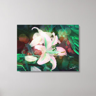 Toile Auras dansant avec les lis