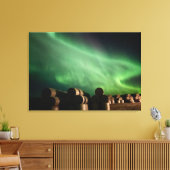 Toile Aurora Borealis au-dessus de la ferme Alberta (Insitu(Salon))
