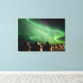 Toile Aurora Borealis au-dessus de la ferme Alberta (Insitu (Plancher de Bois))