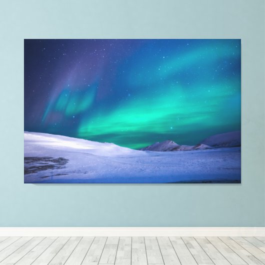 Toile Aurora Borealis beau paysage (Insitu (Plancher de Bois))