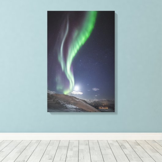 Toile Aurora Borealis Norvège (Insitu (Plancher de Bois))