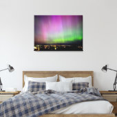Toile Aurora Borealis sur les lumières de la ville (Insitu(Chambre))