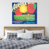 Toile Aurora Étiquette Apple (bleu) - Dayton, WA (Insitu(Chambre))