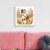 Toile Australian Shepherd Dog Red Merle Aussie (Insitu(Salon))