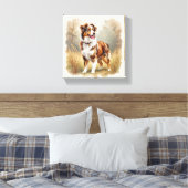 Toile Australian Shepherd Dog Red Merle Aussie (Insitu(Chambre))