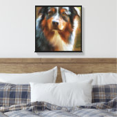 Toile Australian Shepherd - Portrait de chien (Insitu(Chambre))