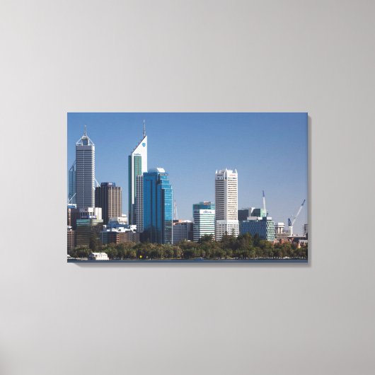 Toile Australie, Perth, ville skyline de Swan River (Recto)