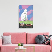 Toile Australie Poster Vintage voyage restauré (Insitu(Salon))