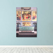 Toile Autel avec un Triptyque représentant (Insitu (Plancher de Bois))