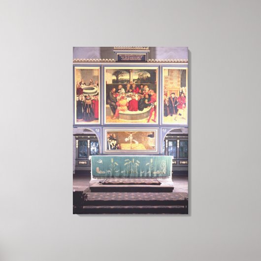 Toile Autel avec un Triptyque représentant (Recto)