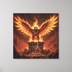 Toile Autel Pélasgien de l'Aigle Flamboyant V