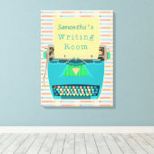 Toile Auteur de la salle d'écriture de machine à écrire (Insitu (Plancher de Bois))