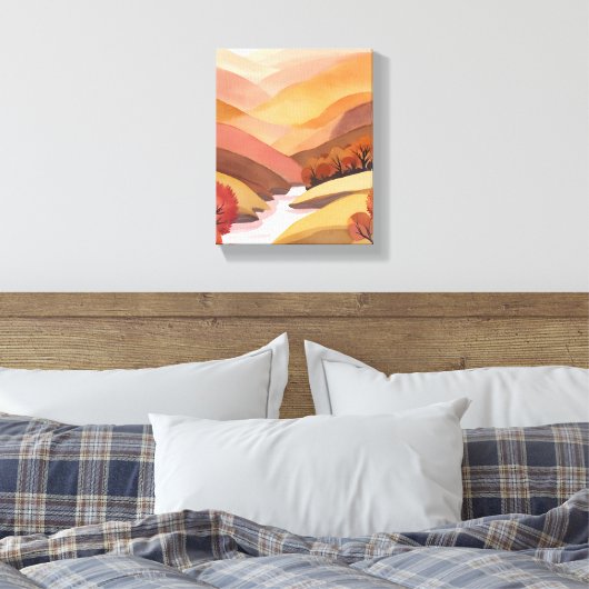 Toile Automne au-dessus | Paysage de l'aquarelle du feui (Insitu(Chambre))