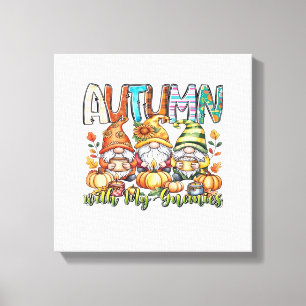 Toile Automne Avec Mes Gnomes T-Shirt Classique.png
