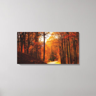 Toile Automne bleu de route express de Ridge
