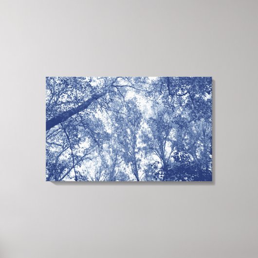 Toile Automne Bleu - Effet Cyanotype (Recto)