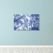Toile Automne Bleu - Effet Cyanotype (Insitu (Plancher de Bois))