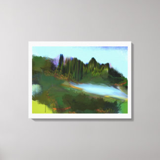 Toile Automne dans le parc peinture numérique