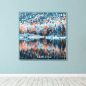 Toile Automne en bleu (Insitu (Plancher de Bois))