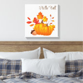 Toile Automne Feuilles Citrouilles Enveloppé Canvas Art (Insitu(Chambre))
