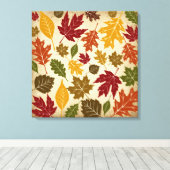 Toile automne Feuilles d'automne enveloppé Canvas Wall A (Insitu (Plancher de Bois))