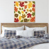 Toile automne Feuilles d'automne enveloppé Canvas Wall A (Insitu(Chambre))