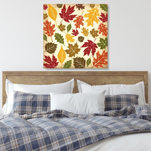 Toile automne Feuilles d'automne enveloppé Canvas Wall A (Insitu(Chambre))