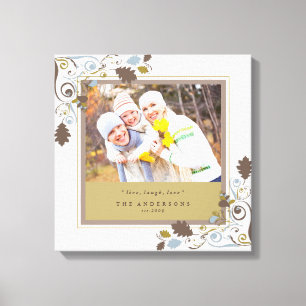 Toile Automne Feuilles de l'automne Fils Famille Photo C