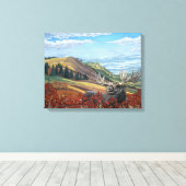 Toile Automne Moose Paysage Peinture Imprimantes (Insitu (Plancher de Bois))