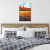 Toile Automne Orange Arbres Feuille Peinture (Insitu(Chambre))