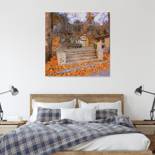 Toile Automne Pierre d'automne Feuilles Nature Arbre col (Insitu(Chambre))